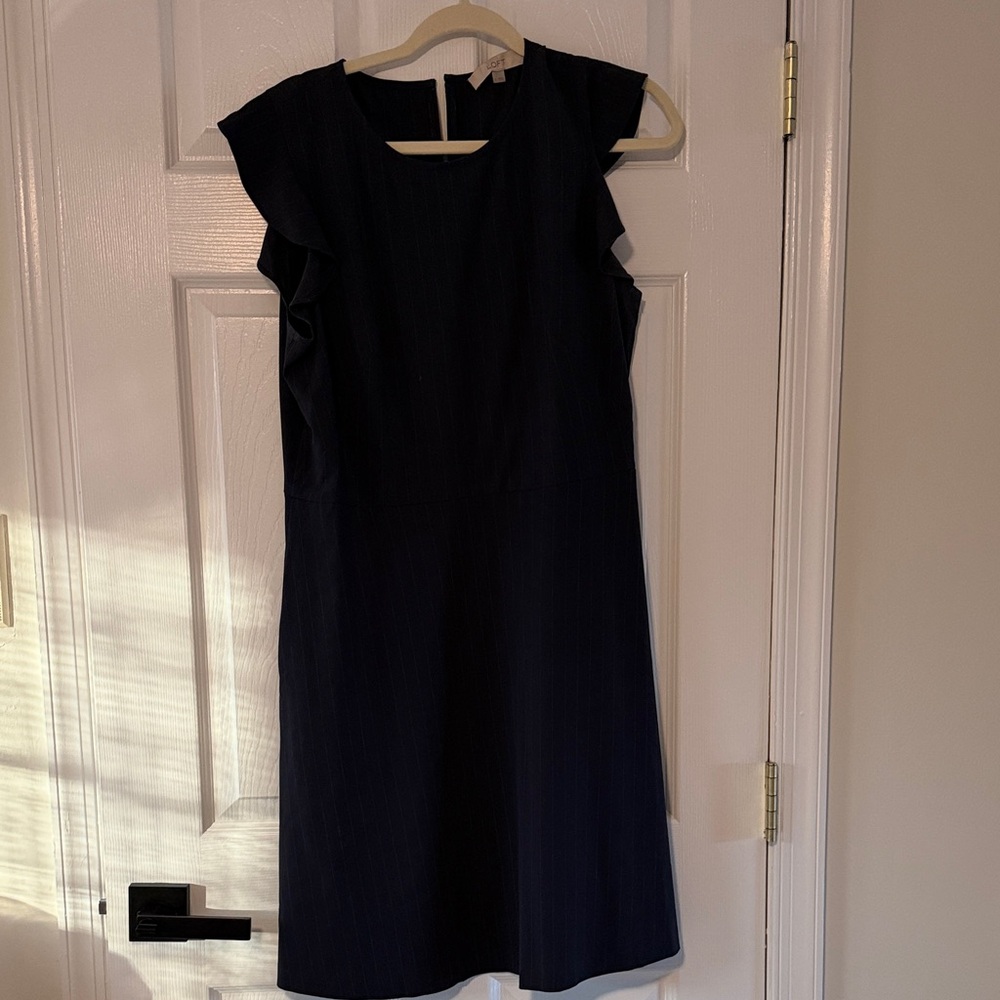 LOFT Navy striped Mini Dress